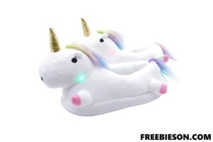 Free Glowing Unicorn Slippers Womens LED